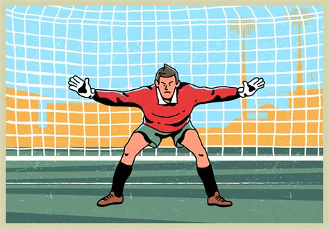 Goal Keeper Standing Vector 124993 Vector Art at Vecteezy