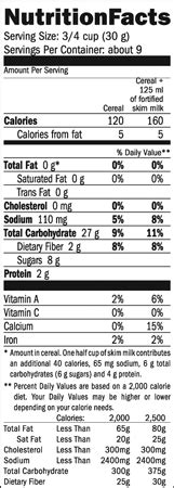 captain crunch ingredients label