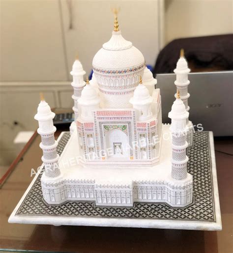 White Marble Taj Mahal Replica Handmade Historical Statue | Etsy