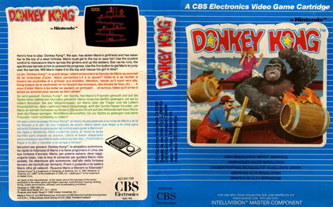 Donkey Kong - Intellivision cover 2 | Donkey kong, Box art, Games box