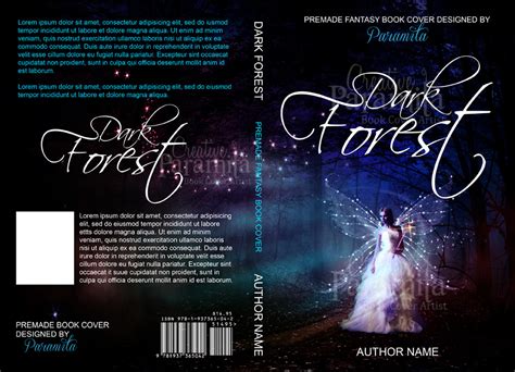 Dark enchanted forest book cover design by creative paramita