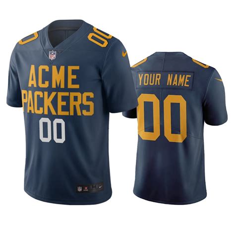 Green Bay Packers Custom Navy Vapor Limited City Edition NFL Jersey ...