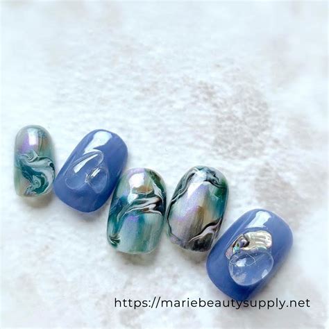 Blue Marble Nails. | NAIL ART GALLERY | MARIE BEAUTY SUPPLY