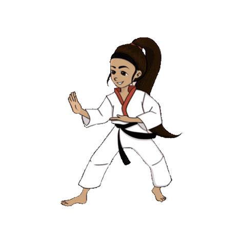 Karate Girl Animation GIF | GIFDB.com