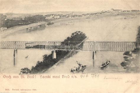 1906 Bród, Brod na Savi, Slavonski Brod; Saoski most / railway bridge | Darabanth Auctions Co., Ltd.