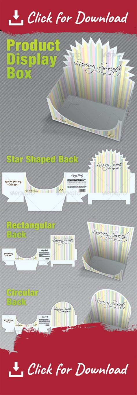 box template, carrier template, display box, display packaging, holder ...