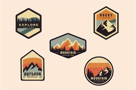 Mountain Outdoor Logo Badges Emblem Graphic by blueberry 99d · Creative Fabrica