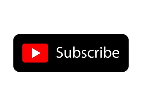 Black Free YouTube Subscribe Transparent Button Icon By AlfredoCreates – UI Design, Motion ...