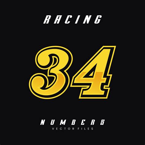 Racing Number 34 Vector Design Template 27569428 Vector Art at Vecteezy