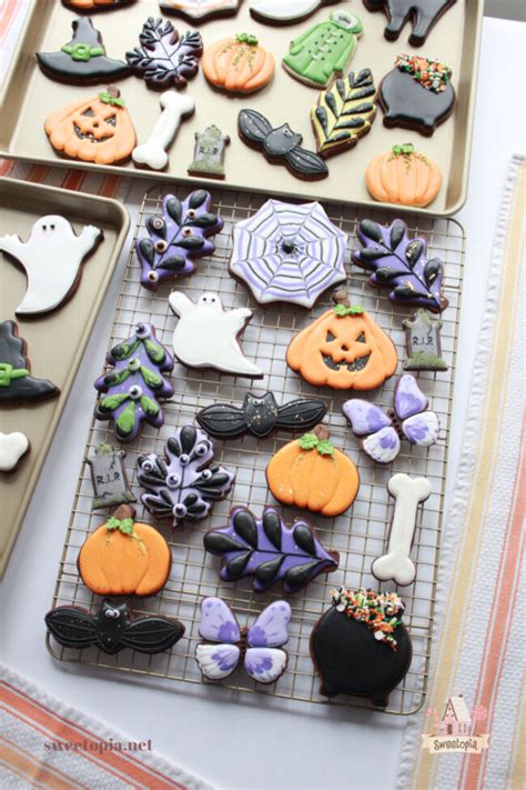 Chocolate Mint Cut Out Cookie Recipe & Halloween Royal Icing Cookies ...