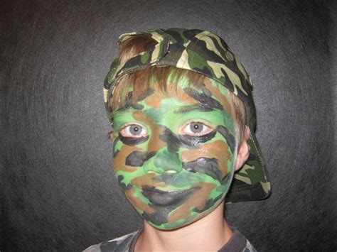 Camo - Face Painting by Jenn | Camo face paint, Camouflage face paint, Kids face paint