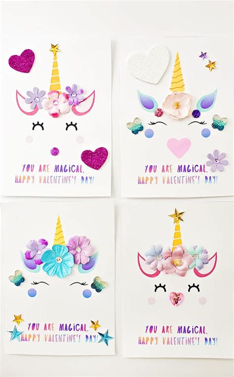 DIY UNICORN VALENTINE CARDS