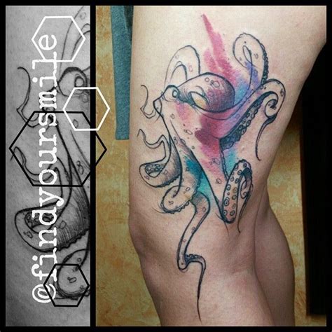 Watercolor tattoo - Octopus by Russell van Schaick - TattooViral.com ...