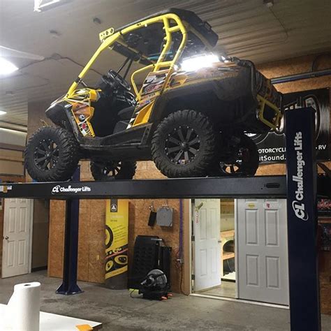 New lift for the UTV. Now thats what we call a garage. : @sascustoms #efxtires #motovator# ...