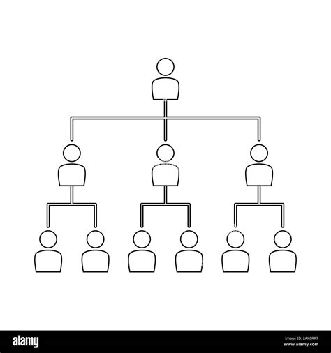 Corporate Hierarchy Chart isolated white background. Organization ...