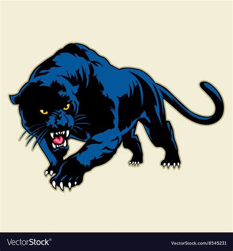 Black panther Royalty Free Vector Image - VectorStock | Black panther tattoo, Panther art, Black ...