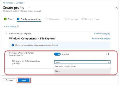 How to Configure Microsoft Defender SmartScreen using Intune