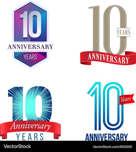 10 Years Anniversary Symbol Royalty Free Vector Image