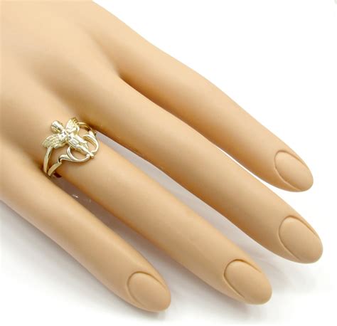 Buy 10k Yellow Gold Angel Ring Online at SO ICY JEWELRY