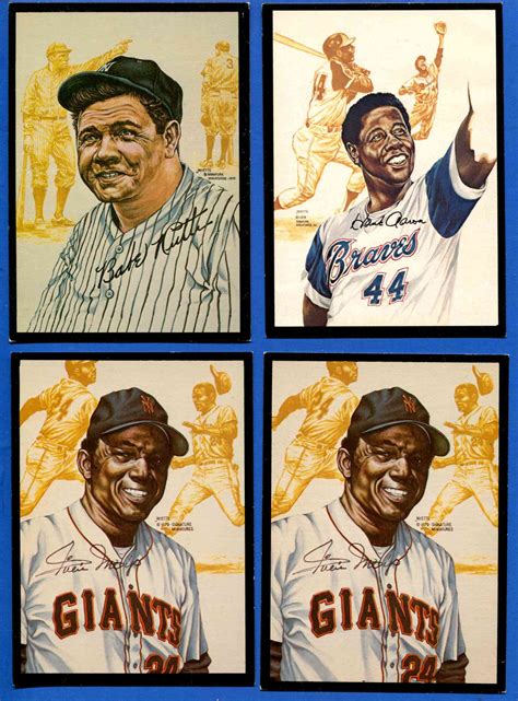 1979 Signature Miniatures ART CARD - BABE RUTH (Yankees)