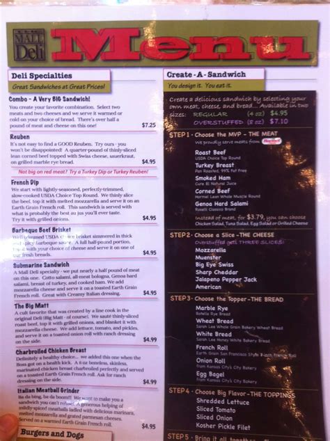 Mall Deli menu, Menu restauracji Mall Deli, Pittsburg, Pittsburg - Urbanspoon/Zomato