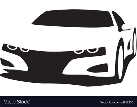 Sports car silhouette Royalty Free Vector Image