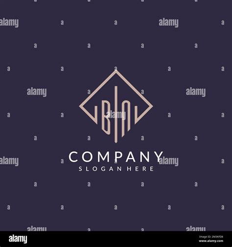 BN initial monogram logo with rectangle style design ideas Stock Vector Image & Art - Alamy