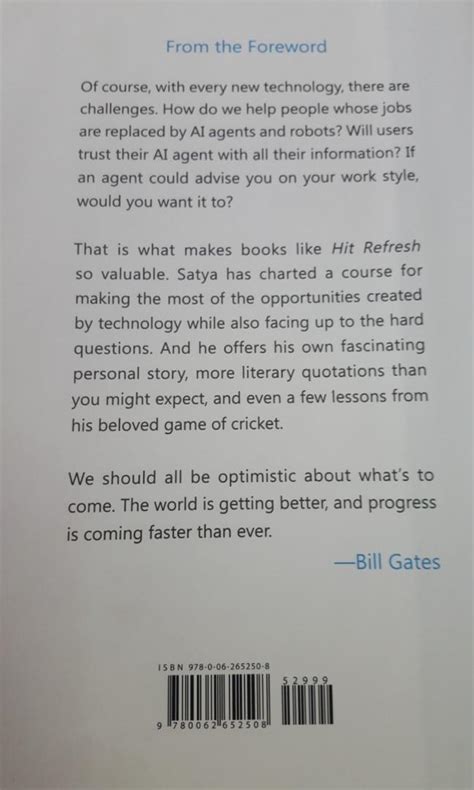 Hit Refresh by Satya Nadella foreword by Bill Gates, Hobbies & Toys, Books & Magazines, Fiction ...