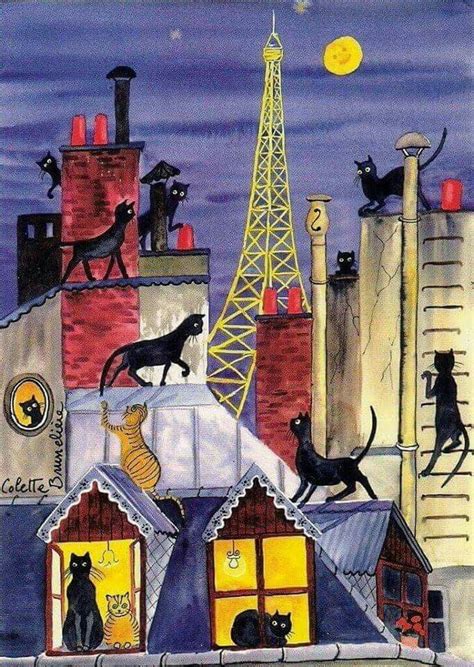 Cats of Paris. I love the nighttime setting. It makes the whole scene seem more mischievous ...