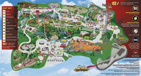 Six Flags Magic Mountain 2015 Park Map