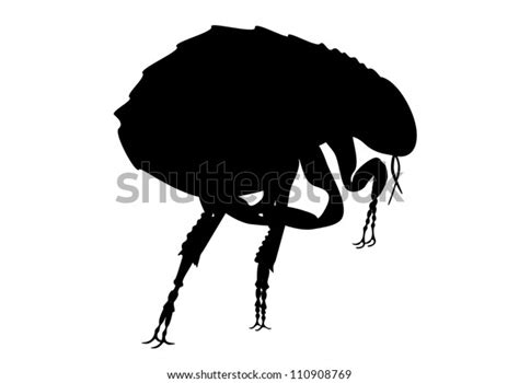 Flea Silhouette Stock Vector (Royalty Free) 110908769