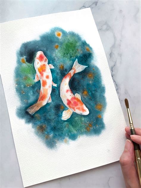 Koi Fish Watercolor Tutorial in 2021 | Watercolor fish, Koi watercolor, Fish painting