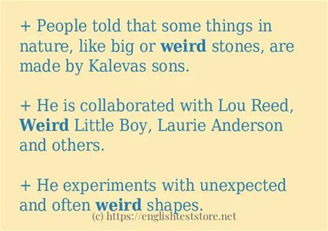 "weird" in-sentences - EnglishTestStore Blog