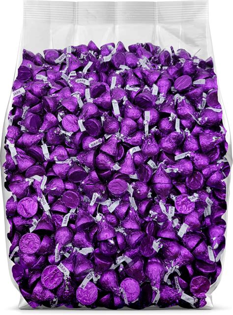 Hershey Dark Chocolate Kisses Bulk Candy – Hershey Kisses in Purple ...