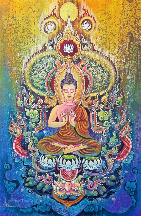 Beautiful Lord Buddha Art Painting For Sale | Royal Thai Art