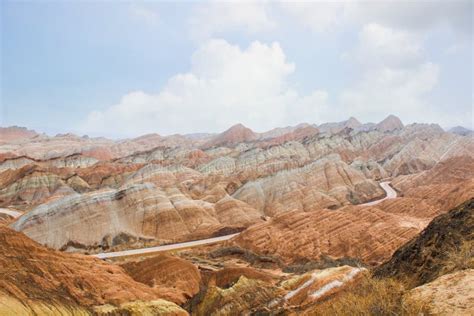 Danxia Rainbow Mountains, Zhangye, Gansu Province, China Stock Image ...