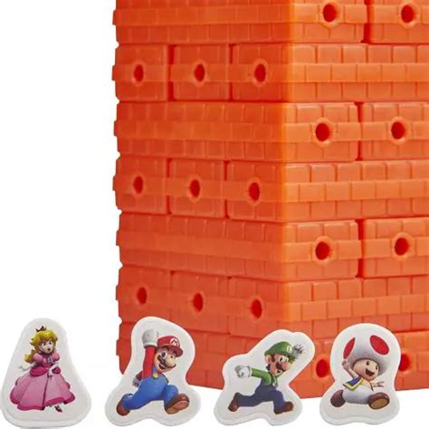 Super Mario Jenga - Mario Luigi Peach & Toad Topple Bowser - Yinz Buy