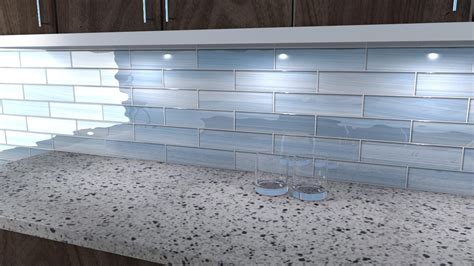 Blue Glass Backsplash - Linear Blue Glass Tile Backsplash Design Ideas / Happybuy mosaic glass ...