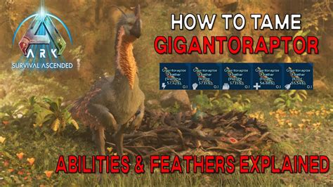 Ark Survival Ascended | How To Tame GIGANTORAPTOR - Loaction ...