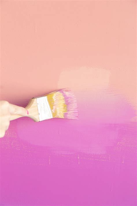DIY Colorful Ombre Wall | Ombre wall, Diy ombre wall, Ombre painted walls
