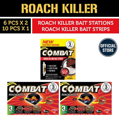 [Infestation Prevention Bundle] Combat Roach Killer Bait Stations 6PCs x 2 + Combat Roach ...