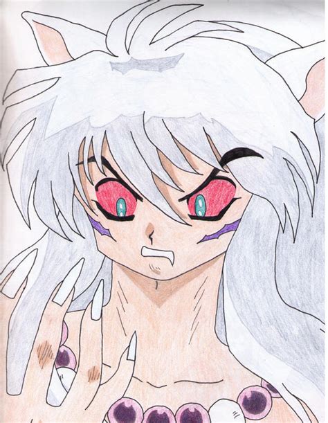 Inuyasha - demon form by prpltennisgrl on DeviantArt