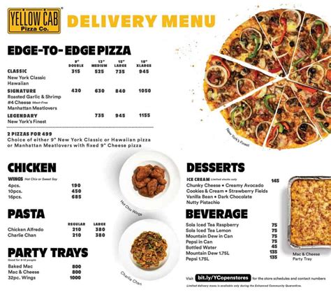 PIZZA DELIVERY: Open Branches of Yellow Cab, Papa John's, Greenwich, Pizza Hut & More! | The ...