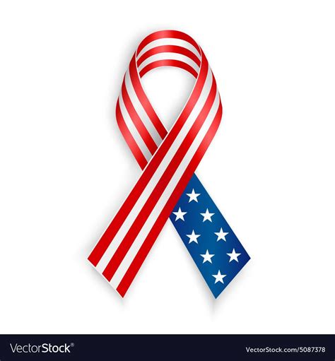 American Flag Ribbon vector image on VectorStock | American flag ...