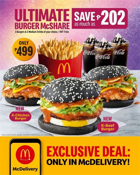 McDonald's - Ultimate Burger McShare K-Burger Promo for ₱499 (Save As Much As ₱202) | Deals ...