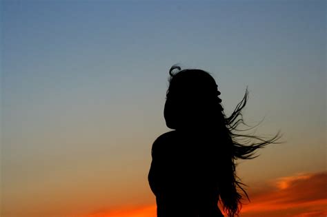 Download free photo of Sunset,girl,shadow,wind,silhouette - from ...