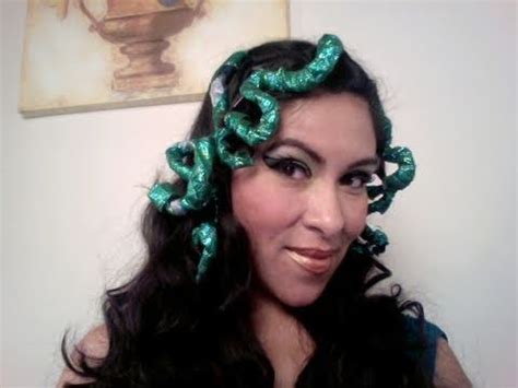 Beautiful Medusa-Hair snake and makeup tutorial - YouTube