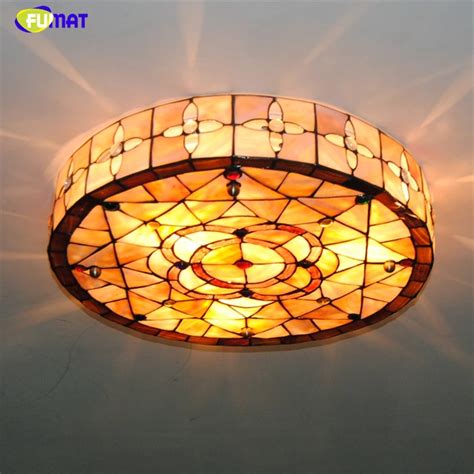 FUMAT Tiffany Ceiling Lamps LED Natural Shell Shade Lamps Living room ...