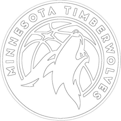 Minnesota Timberwolves logo coloring page - Free coloring pages