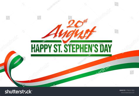 20th August Happy Saint Stephens Day Stock Vector (Royalty Free) 1796221453 | Shutterstock